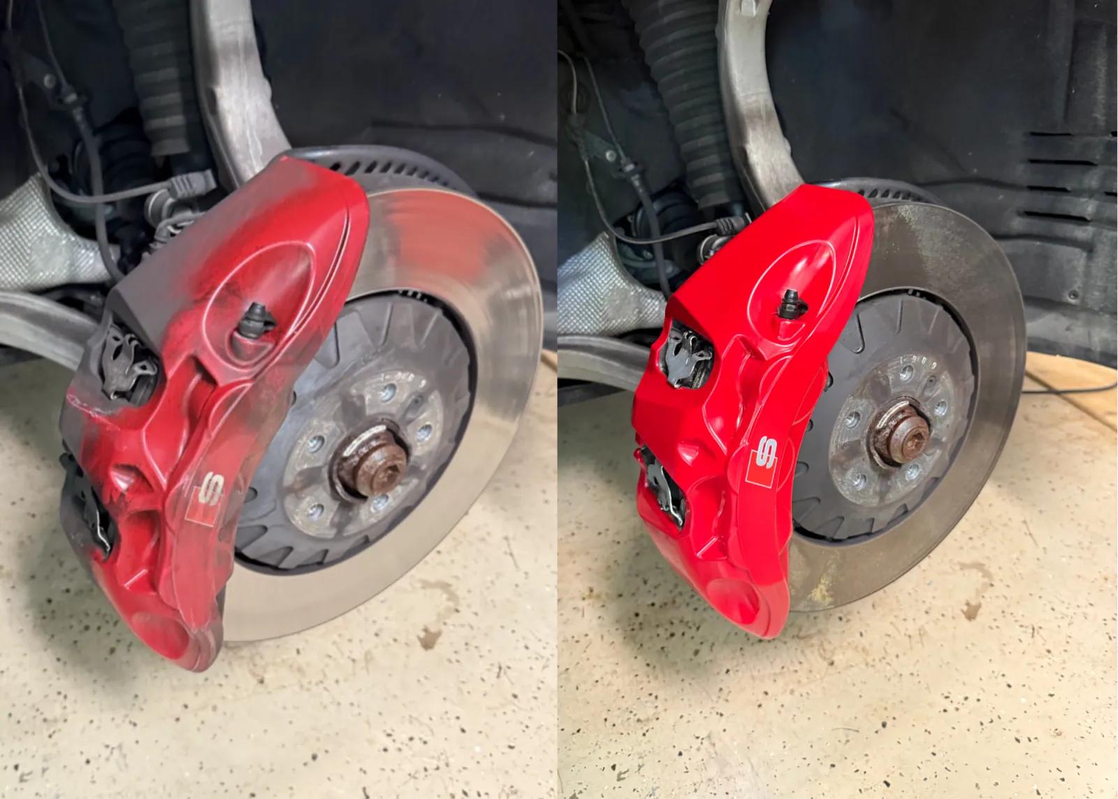 Brake caliper ceramic coating application