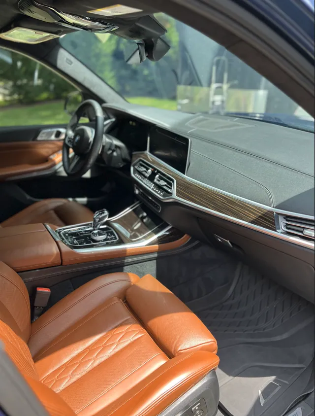 Luxury vehicle leather seats after conditioning